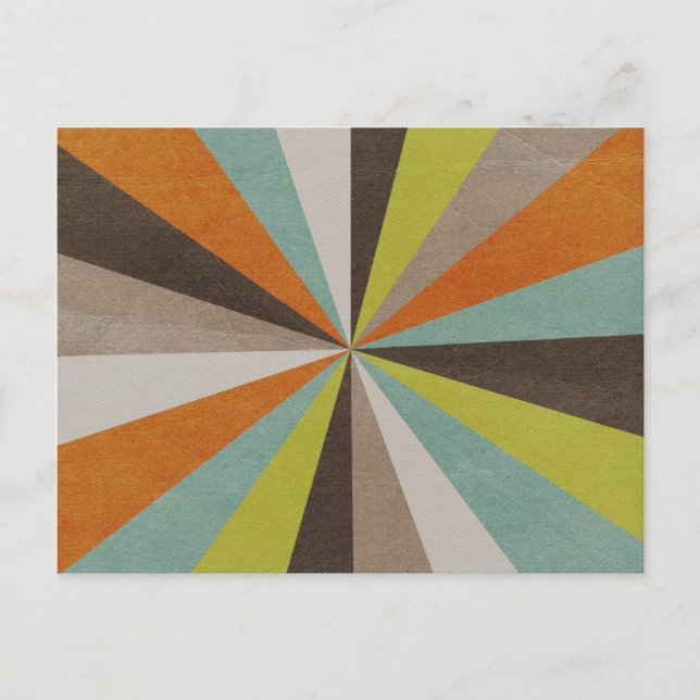 Retro Starburst Pattern Postcard (Front)