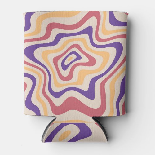 Retro Starburst Psychedelic Background Can Cooler