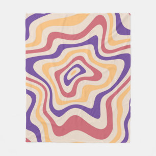 Retro starburst sunburst background pattern. 1960s fleece blanket