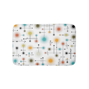 Retro Starbursts A Go-Go! Bath Mat