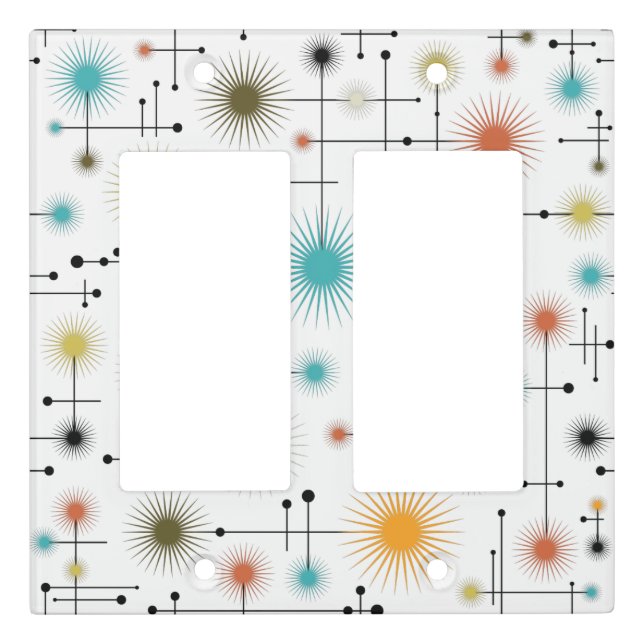 Retro Starbursts A Go-Go! Light Switch Cover (Front)