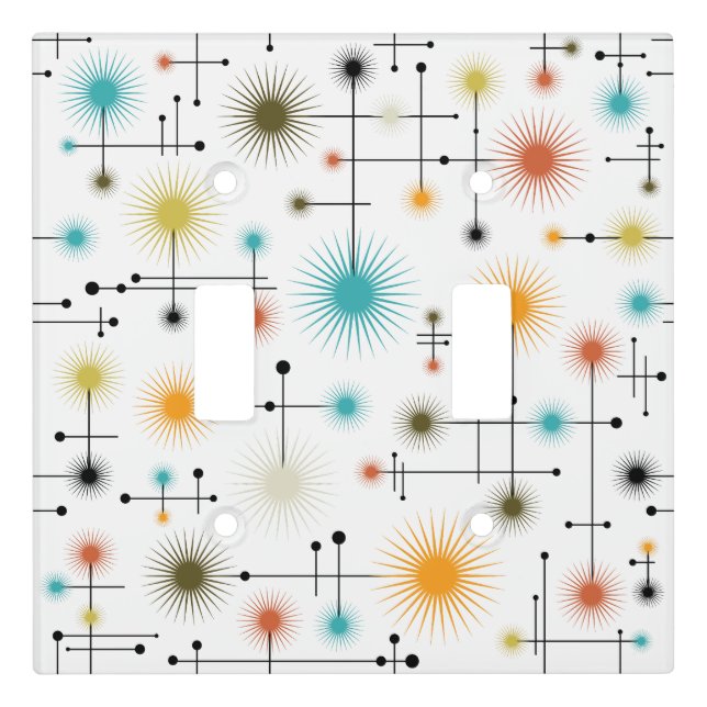 Retro Starbursts A Go-Go! Light Switch Cover (Front)