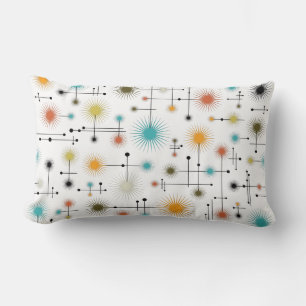 Retro Starbursts A Go-Go! Lumbar Pillow