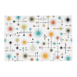 Retro Starbursts A Go-Go! Placemat