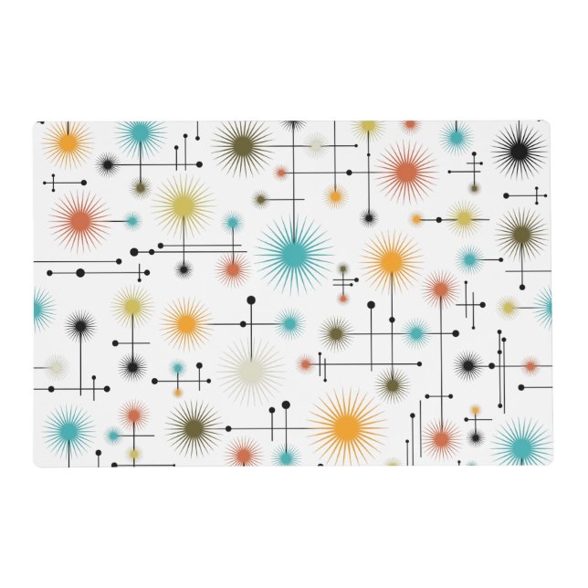 Retro Starbursts A Go-Go! Placemat (Front)