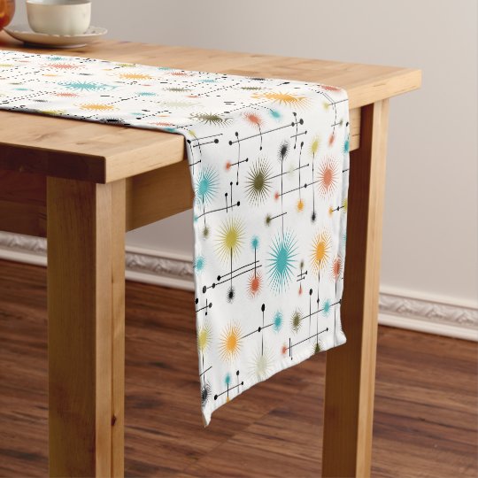 Retro Starbursts A Go Short Table Runner Retro Starbursts A Go Short Table Runner