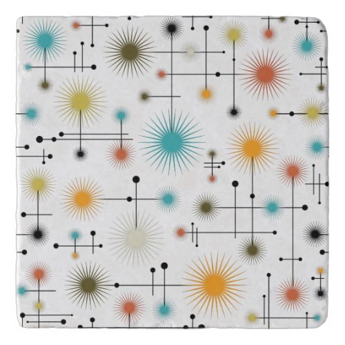 Retro Starbursts A Go_Go Trivet