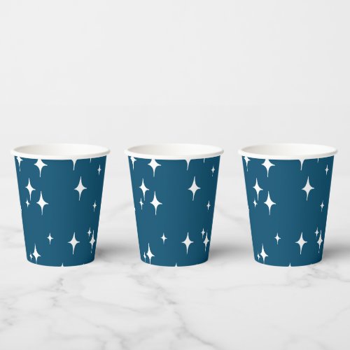 Retro Stardust Starburst Stars New Year   Paper Cups