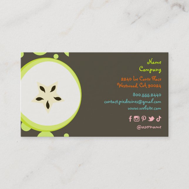 Retro Starfruit design profile cards (Front)