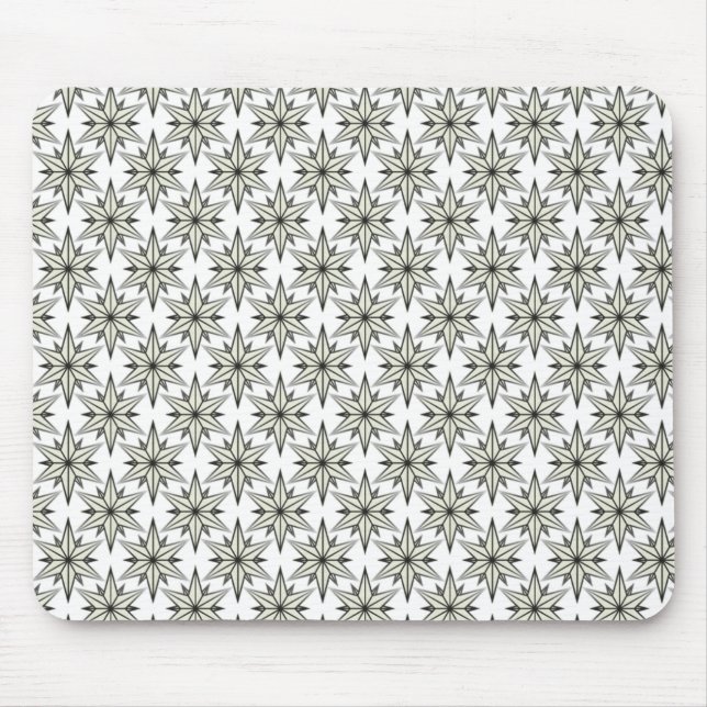 Retro Starlight Mousepad, Black and White Mouse Pad (Front)