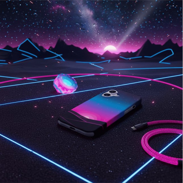 Retro Starry Hills iPhone Case (Creator Uploaded)