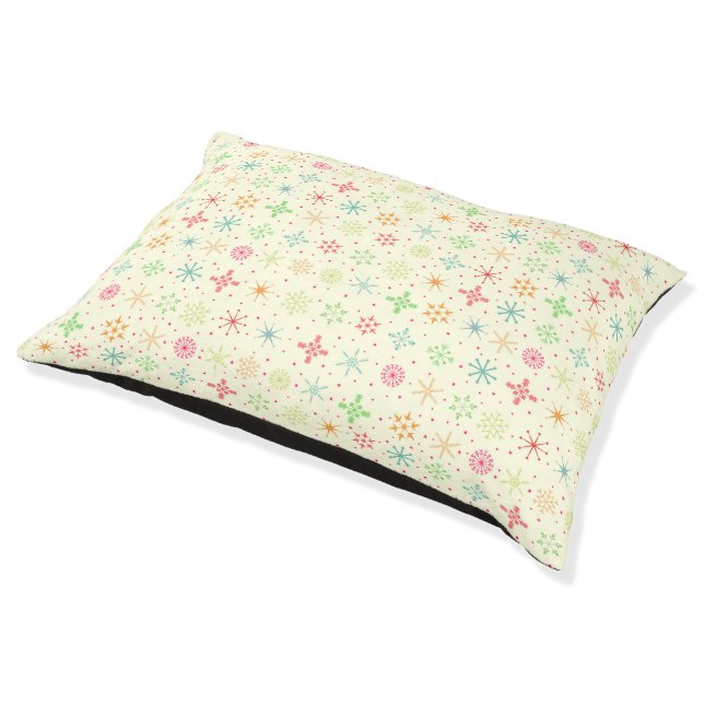 Retro Stars Dog Bed (Angled)