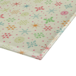 Retro Stars Glass Cutting Board