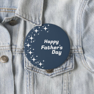 Retro Stars "Happy Father's Day" Button