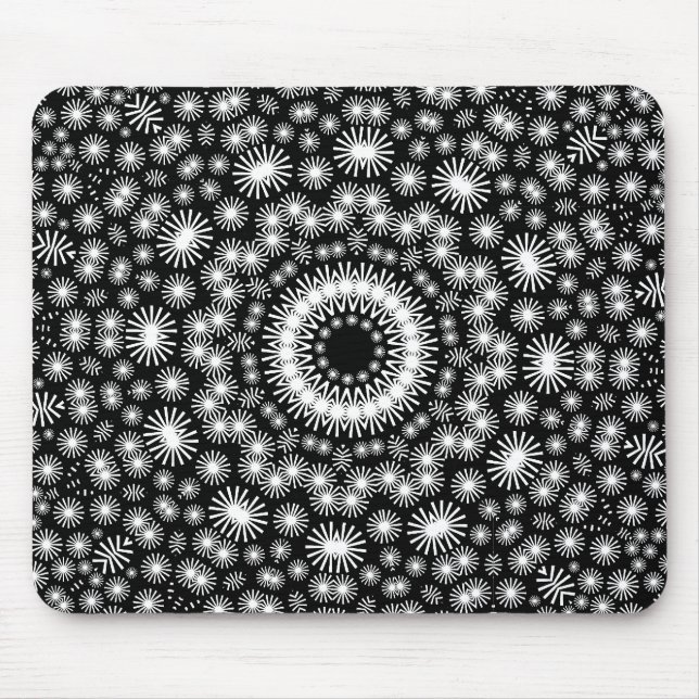 Retro Stars kaleidoscope 02 Mouse Pad (Front)