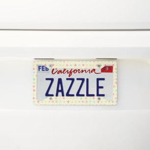 Retro Stars License Plate Frame