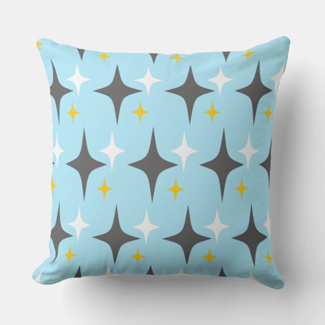 Retro Stars Throw Pillow (Front)