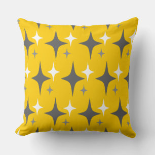 Retro Stars Throw Pillow