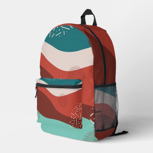 Retro Statement Pattern Printed Backpack