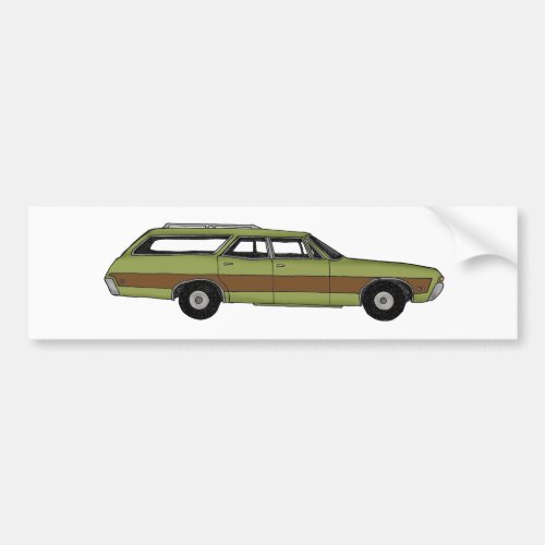 retro station wagon bumper sticker
