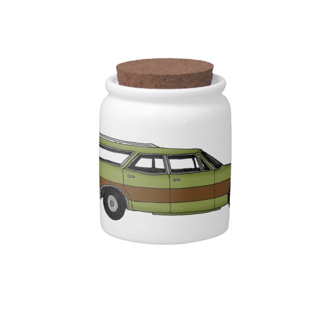 retro station wagon candy jar (Front)