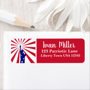 Retro Statue of Liberty Label