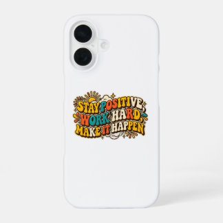 Retro Stay Positive iPhone Case