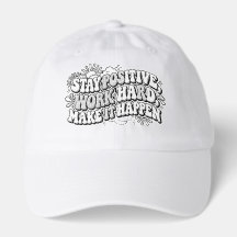 Retro Stay Positive Trucker Hat