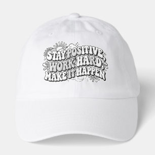 Retro Stay Positive Trucker Hat