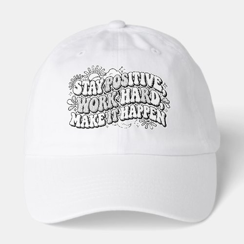 Retro Stay Positive Trucker Hat