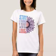 Retro Stay Strong Live Long Sunflower Positive