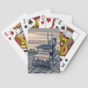 Retro Steam Cab-Taxi Poker Cards