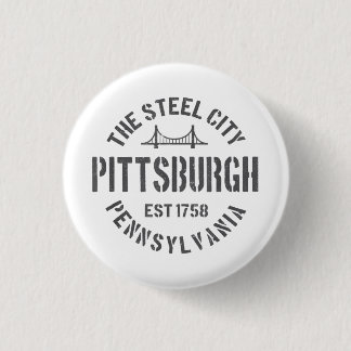 Retro Steel City Pittsburgh Pennsylvania Yinz vint Button