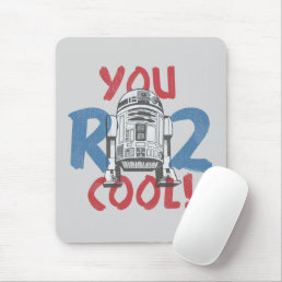 Retro Stencil R2-D2 - You R2 Cool! Mouse Pad