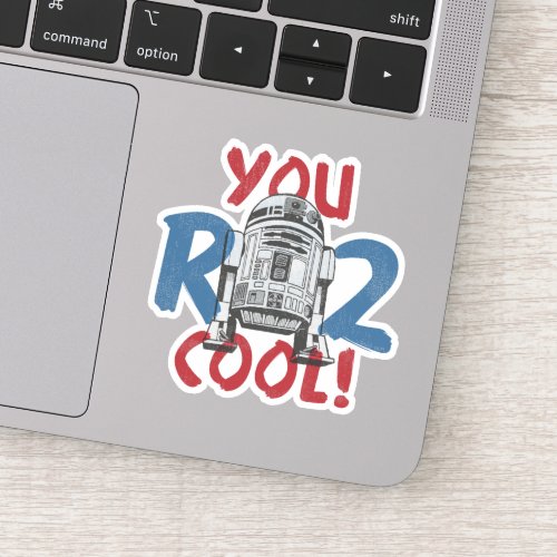 Retro Stencil R2_D2 _ You R2 Cool Sticker