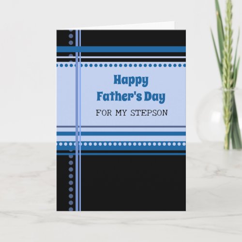 Retro Stepson Happy Fathers Day Card