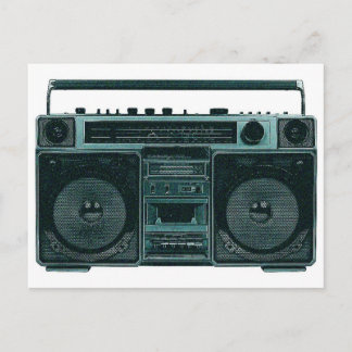 retro stereo postcard