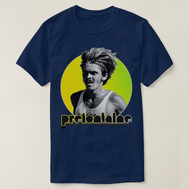 Retro Steve Prefontaine Oregon Fade T-Shirt (Design Front)