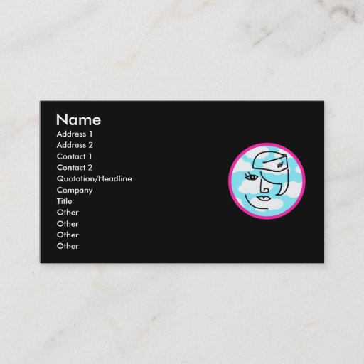 Customizable Retro Stewardess Business Cards