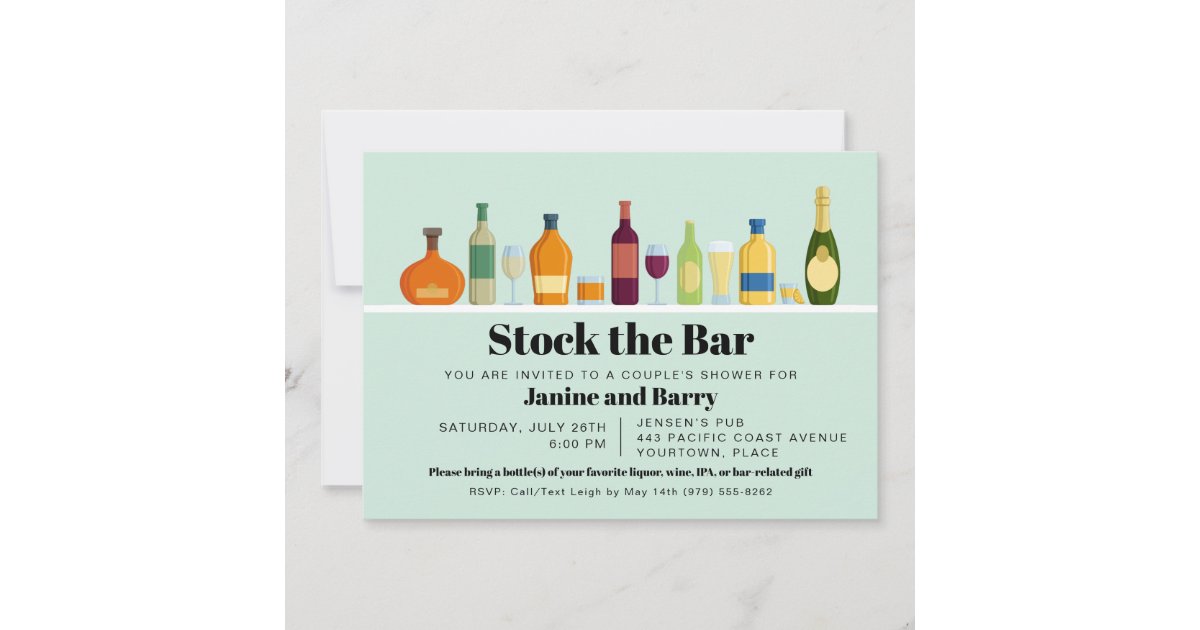 Retro Stock the Bar Party Invitation | Zazzle