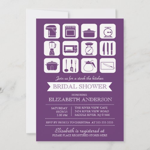 Retro Stock the Kitchen Bridal Shower Invitation