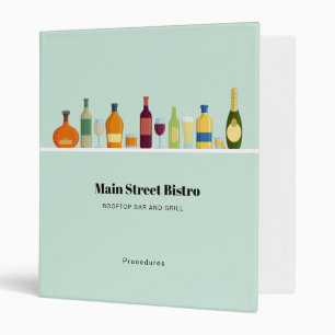 Retro Stocked Bar 3 Ring Binder