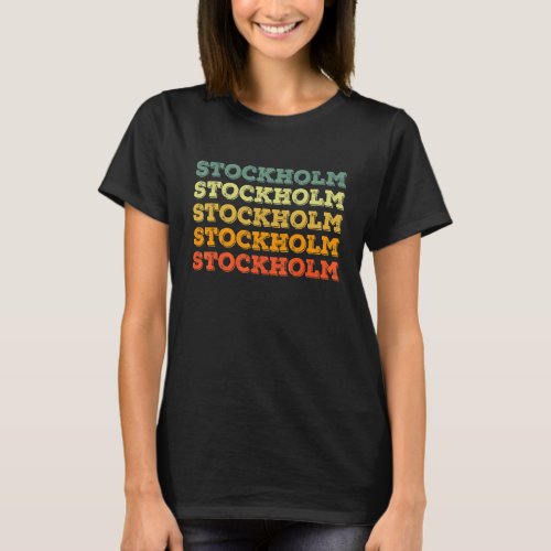 Retro Stockholm Sweden  Vintage Traveler T_Shirt