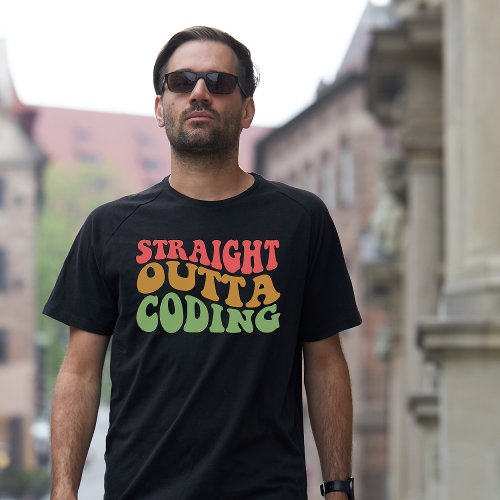 Retro Straight Out of Coding T_Shirt