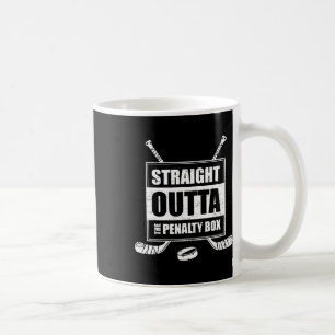Retro Straight Outta The Penalty Box Funny Hockey Coffee Mug