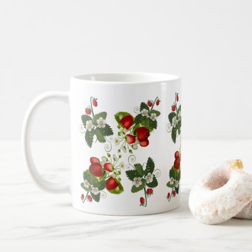 Retro Strawberry Mug  Strawberries Nursery Mug