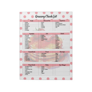 Retro Strawberry Treats Grocery List Notepad