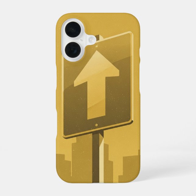Retro Street Arrow Up iPhone Case (Back)