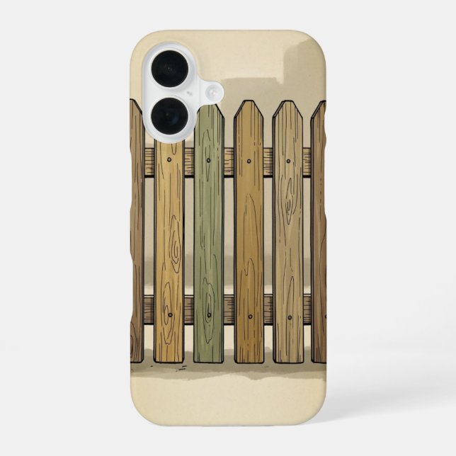 Retro Street Fence Panel iPhone Case (Back)