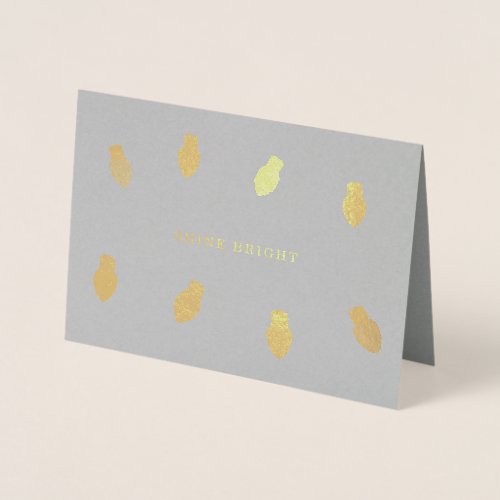 Retro String Lights Foil Card